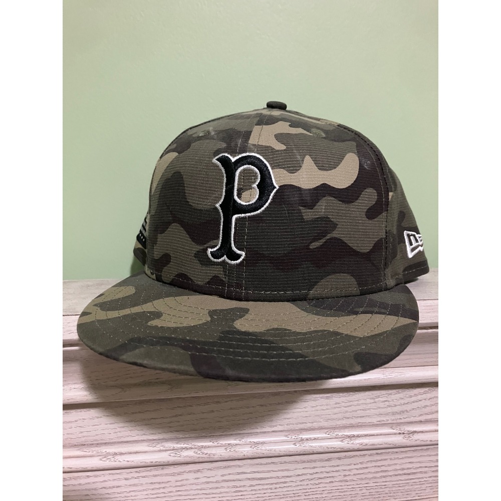 New Era 59FIFTY Pawtucket Red Sox Camo Fitted Hat 7 3/8 MiLB Baseball Cap
